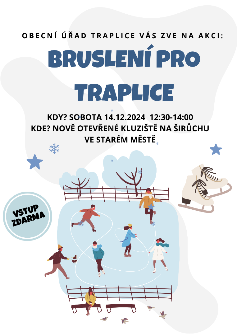 Bruslení pro Traplice v sobotu 14.12.2024 na kluzišti na Širůchu